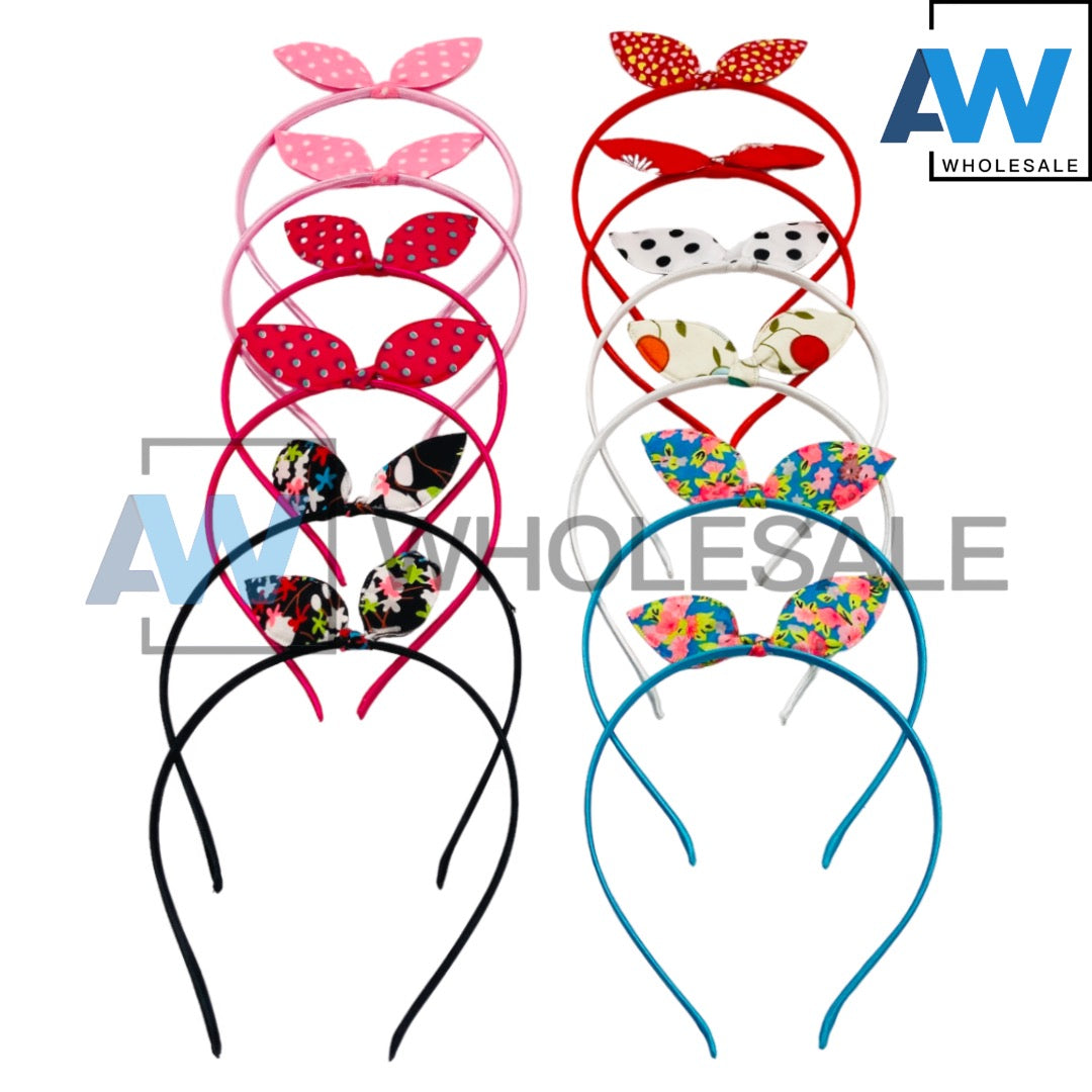 HB-1282 (12 pcs) Small Ribbon Headbands