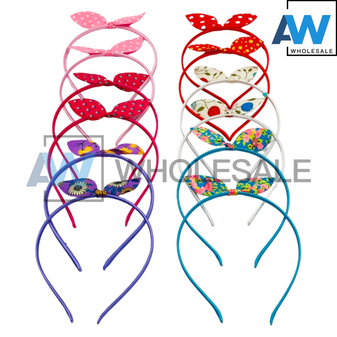 HB-1282 (12 pcs) Small Ribbon Headbands