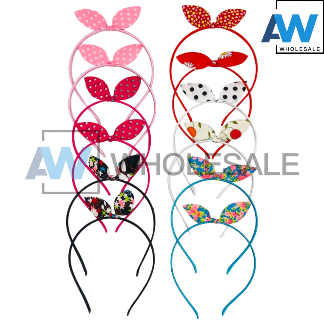 HB-1282 (12 pcs) Small Ribbon Headbands