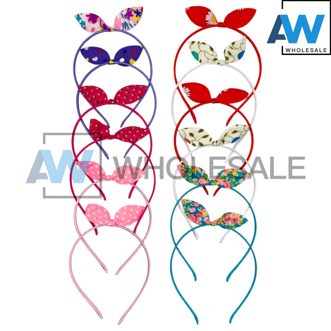 HB-1282 (12 pcs) Small Ribbon Headbands