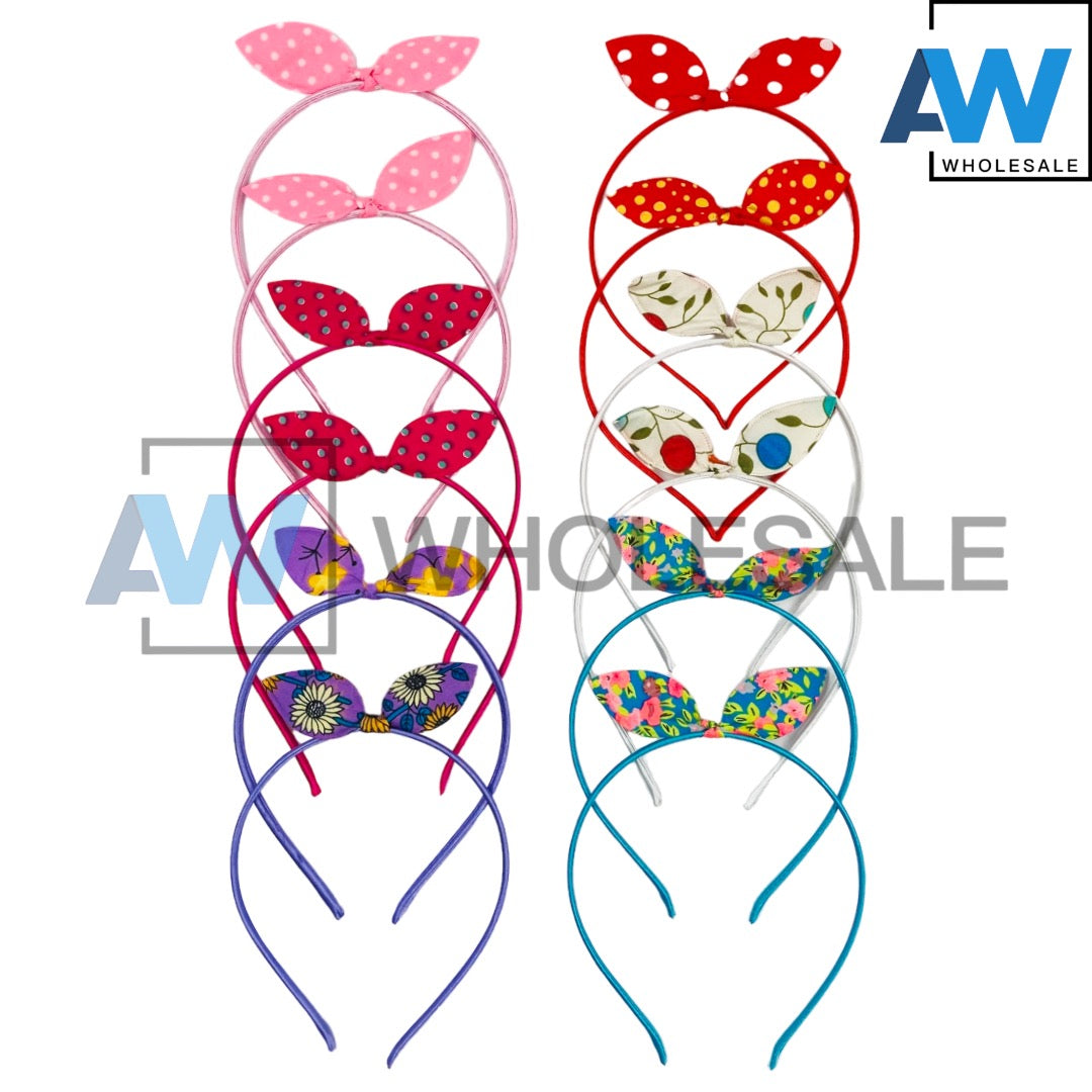 HB-1282 (12 pcs) Small Ribbon Headbands