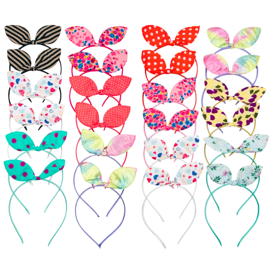 HB-1283 (12 pcs) Big Ribbon Headbands