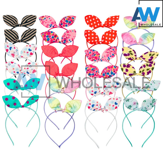 HB-1283 (12 pcs) Big Ribbon Headbands