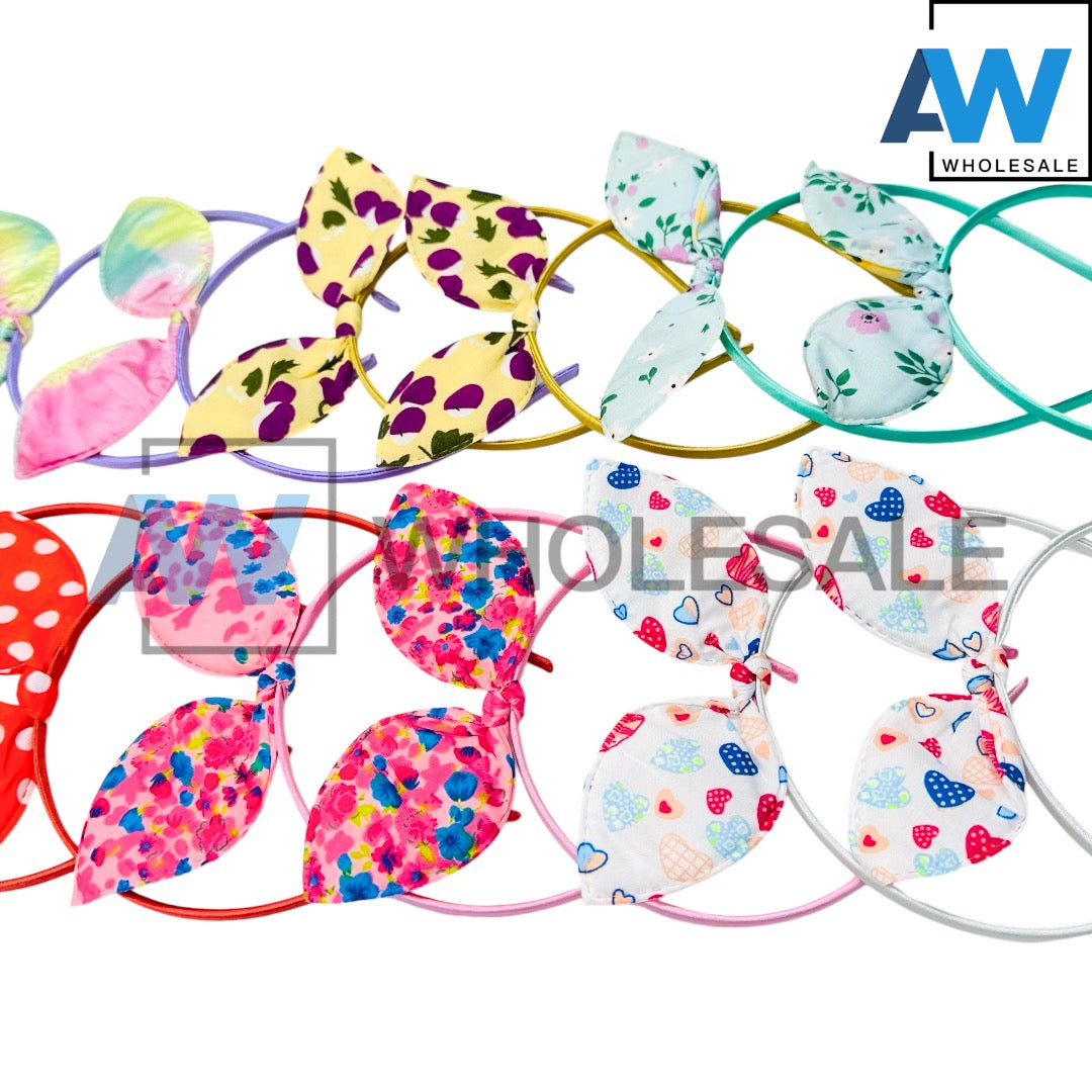 HB-1283 (12 pcs) Big Ribbon Headbands