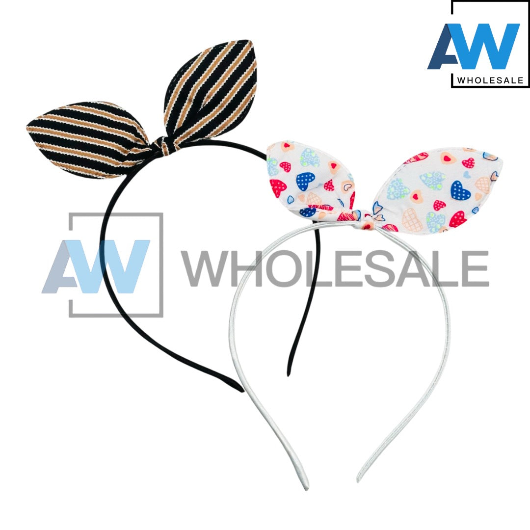 HB-1283 (12 pcs) Big Ribbon Headbands