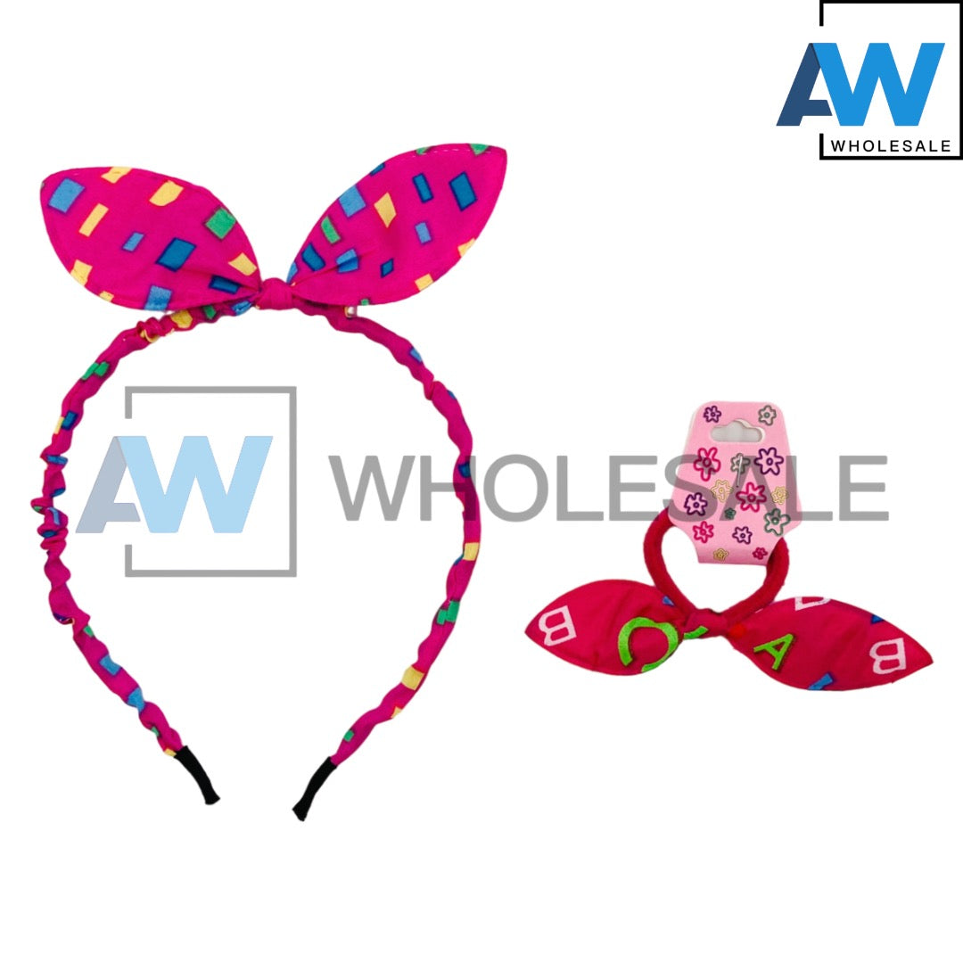 HB-1284 (12 pcs) Big Ribbon Headbands