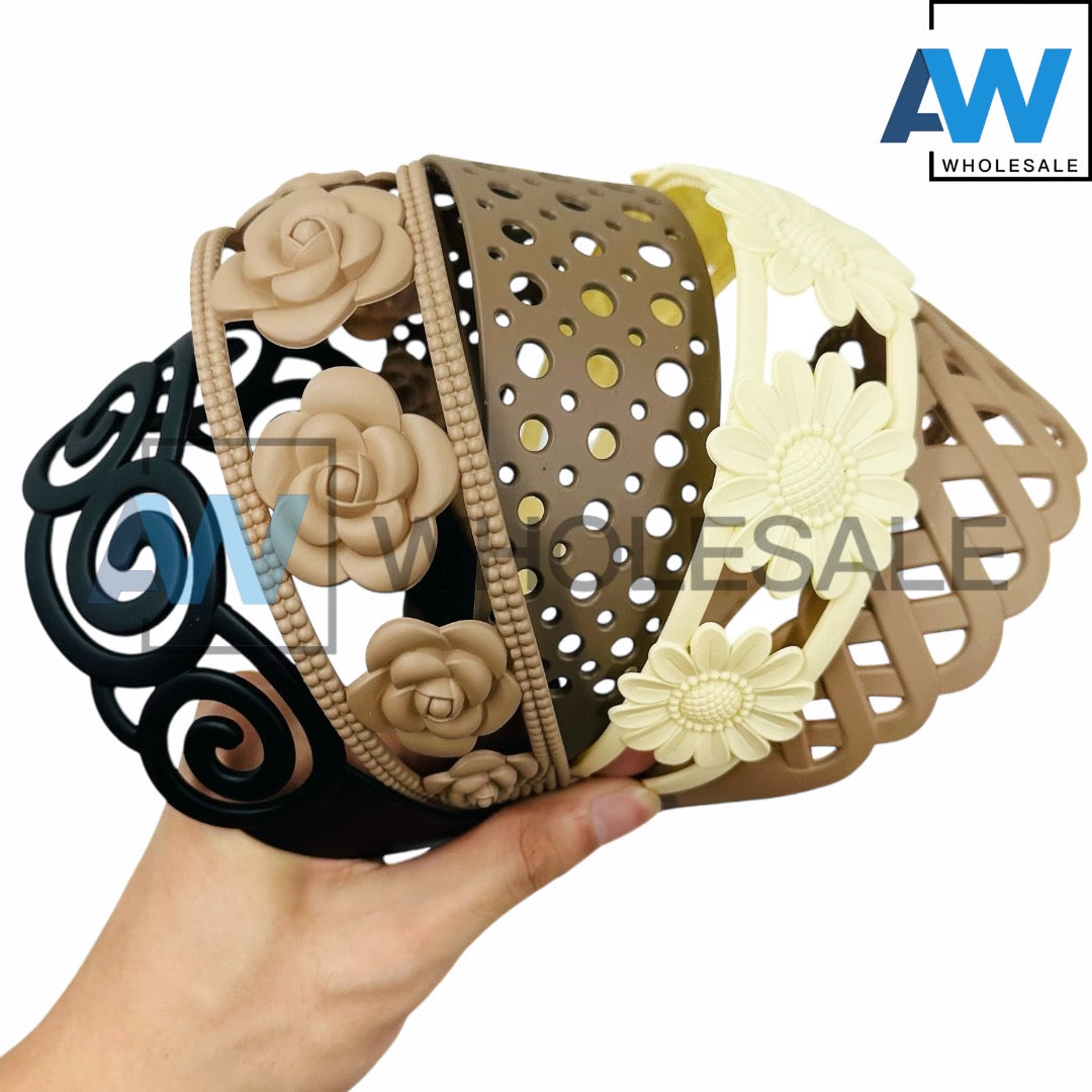 HB-132 (12 pcs) Matte 4.5-5 cm Thick Headbands