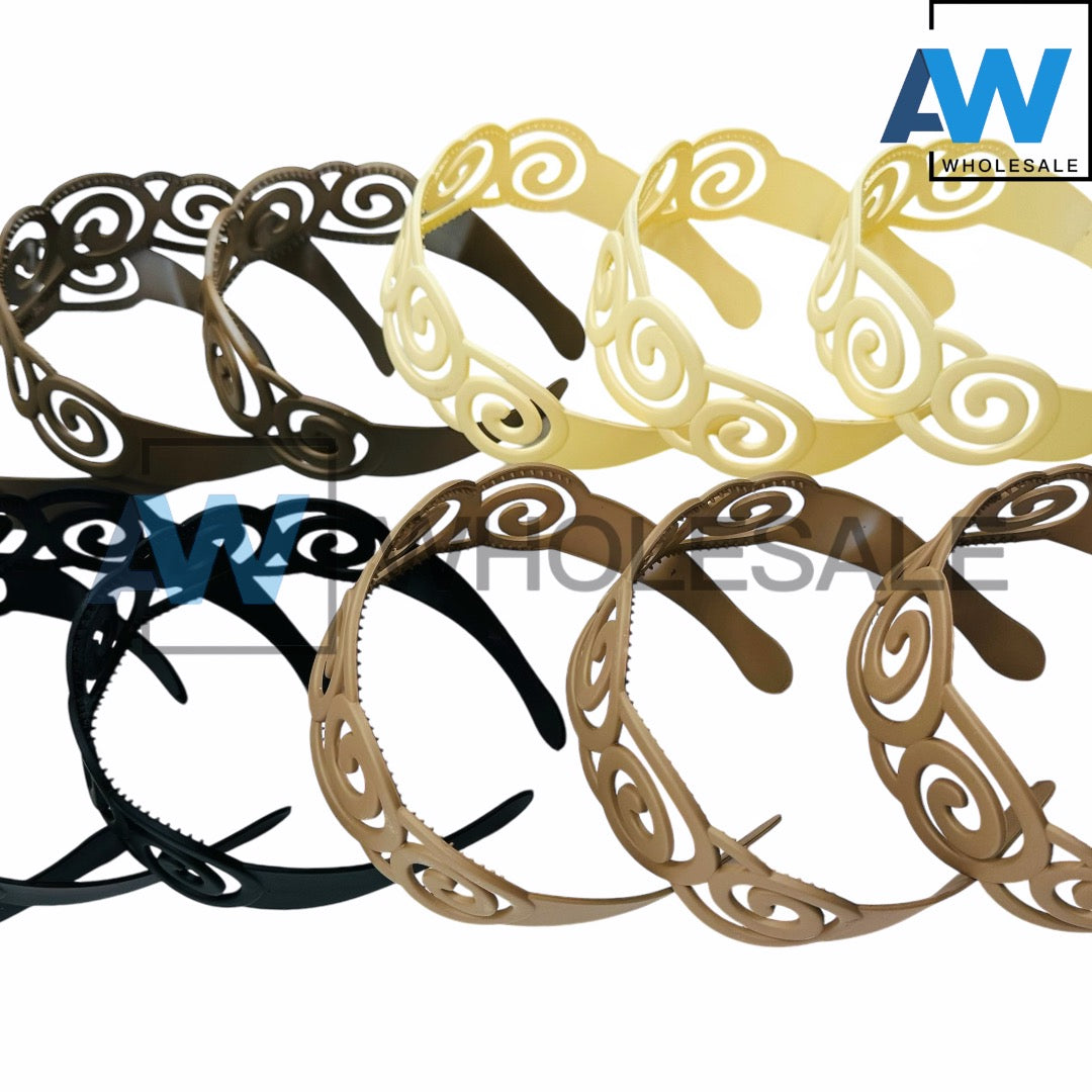 HB-132 (12 pcs) Matte 4.5-5 cm Thick Headbands