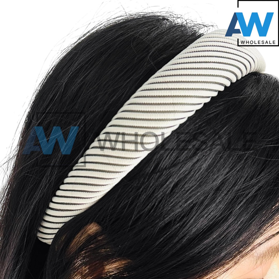 HB-1452 (12 pcs) 3 cm Thick Fabric Headbands