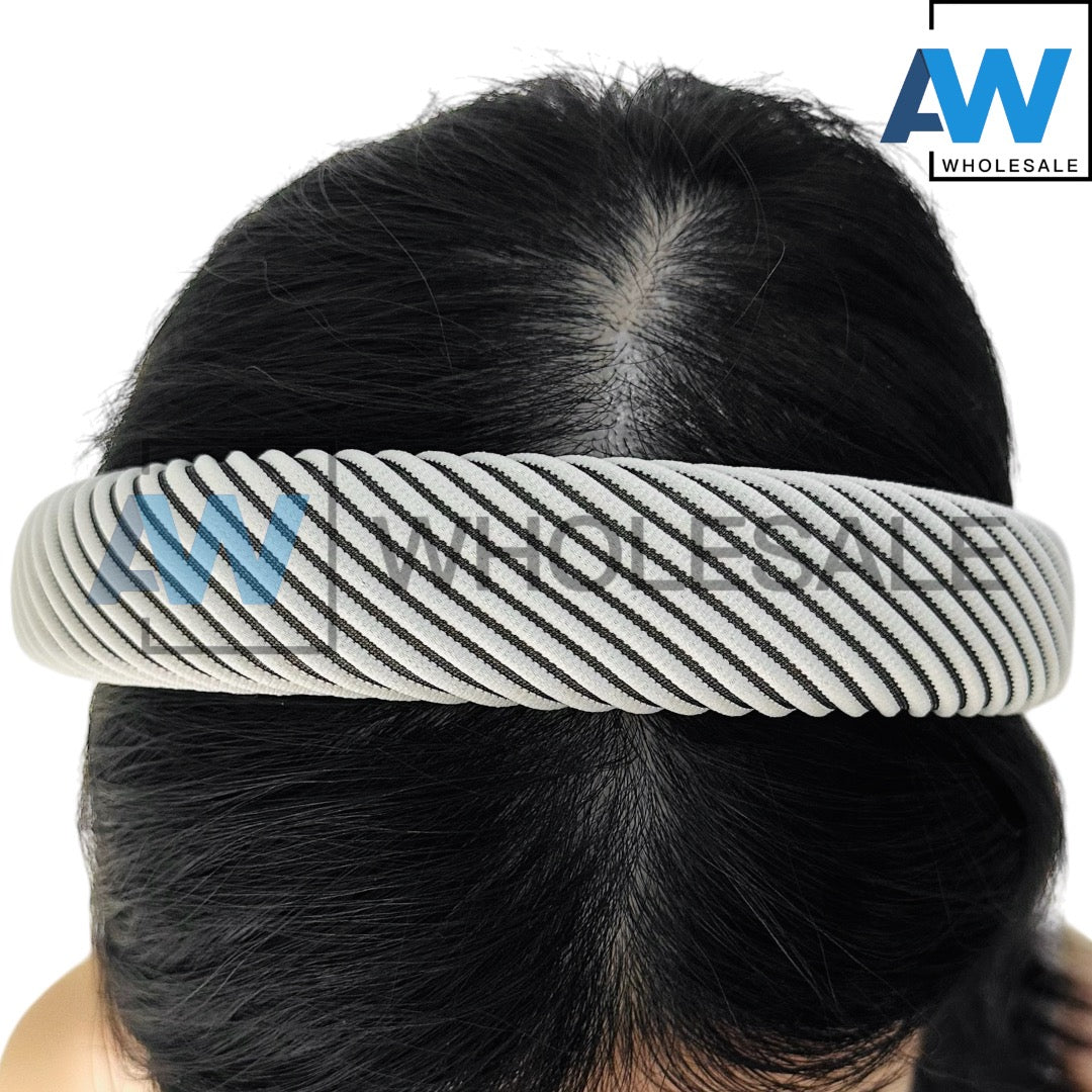 HB-1452 (12 pcs) 3 cm Thick Fabric Headbands