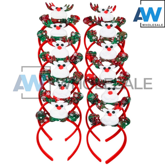 HB-1524 (12 pcs) Christmas Reindeer Headbands