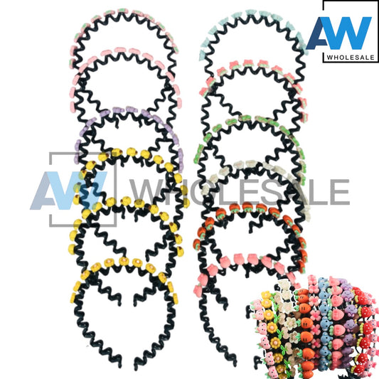 HB-1545 (12 pcs) Character PVC Headbands