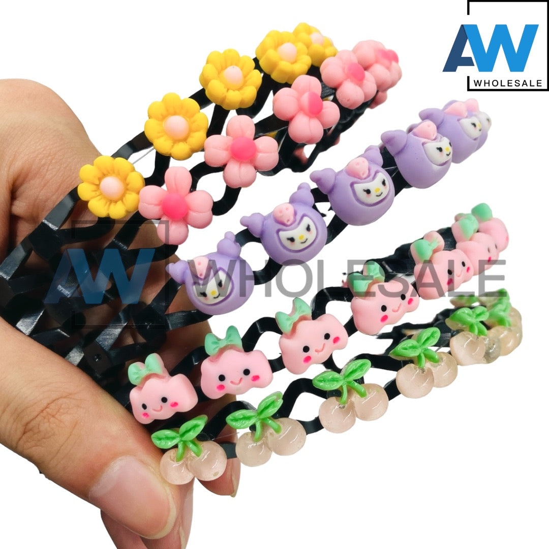 HB-1545 (12 pcs) Character PVC Headbands