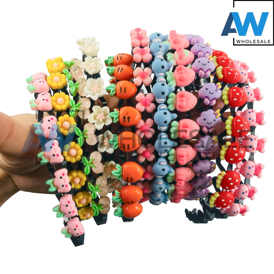 HB-1545 (12 pcs) Character PVC Headbands