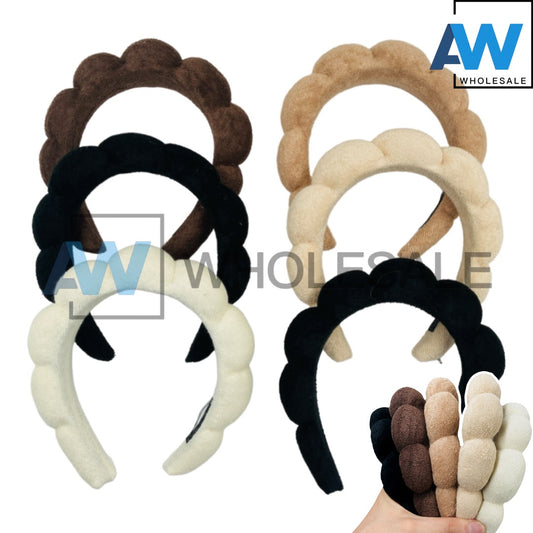 HB-05 (6 pcs) Plush 3 cm Thick Headbands