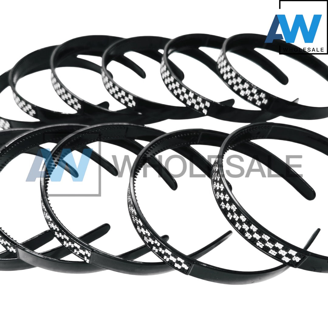 HB-1566 (12 pcs) Glossy 1.8 cm Headbands