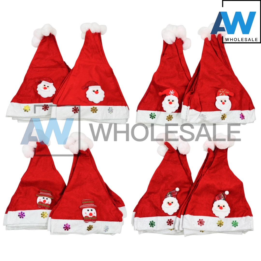 HB-1568 (12 pcs) LED Light Santa Hats