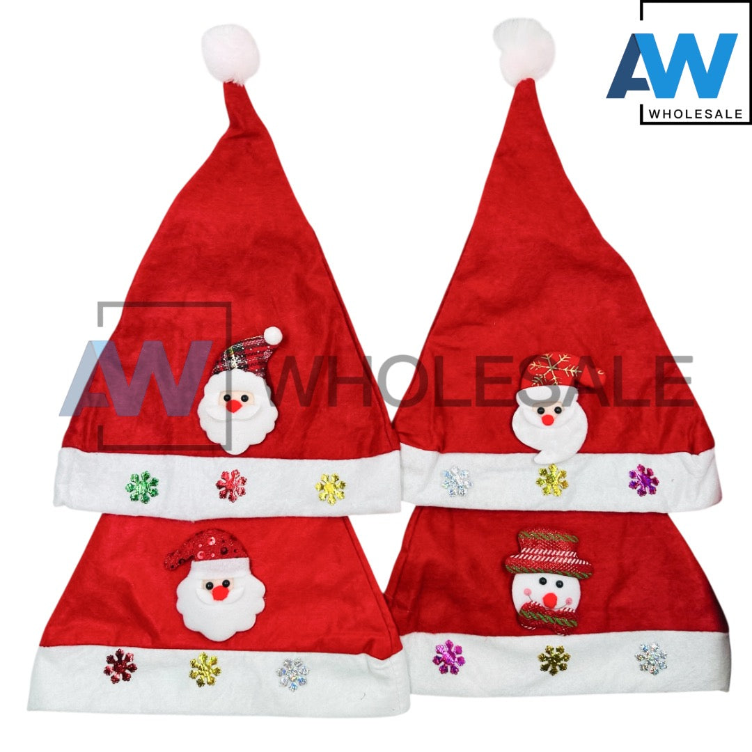 HB-1568 (12 pcs) LED Light Santa Hats