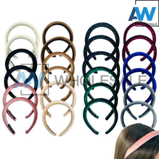 HB-1595 (12 pcs) Fabric 1.5 cm Thick Headbands