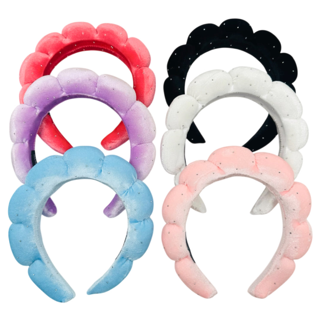 HB-1613 (6 pcs) Plush 3 cm Thick Headbands