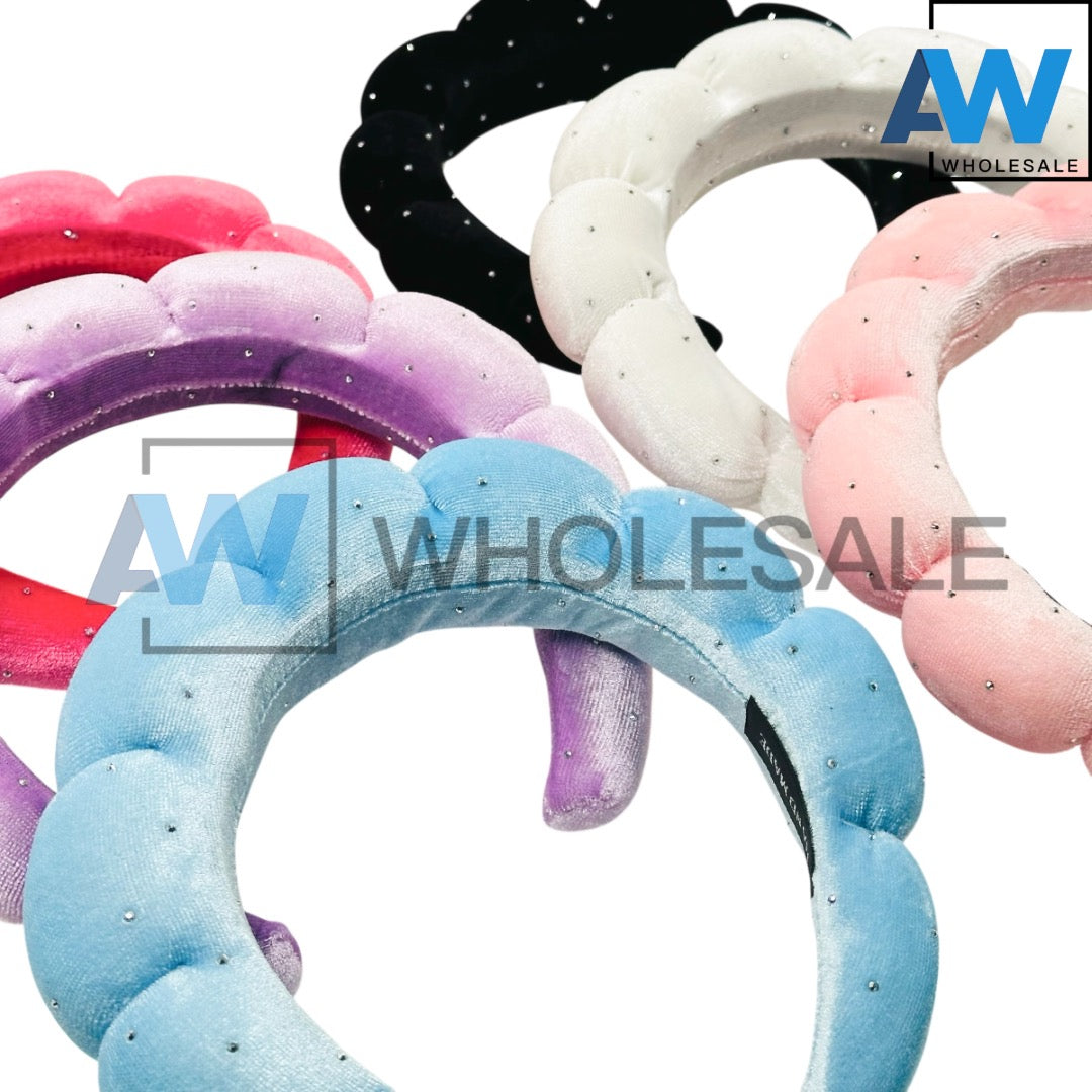 HB-1613 (6 pcs) Plush 3 cm Thick Headbands