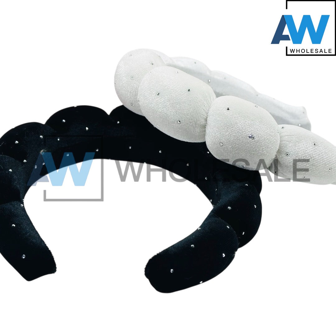 HB-1613 (6 pcs) Plush 3 cm Thick Headbands