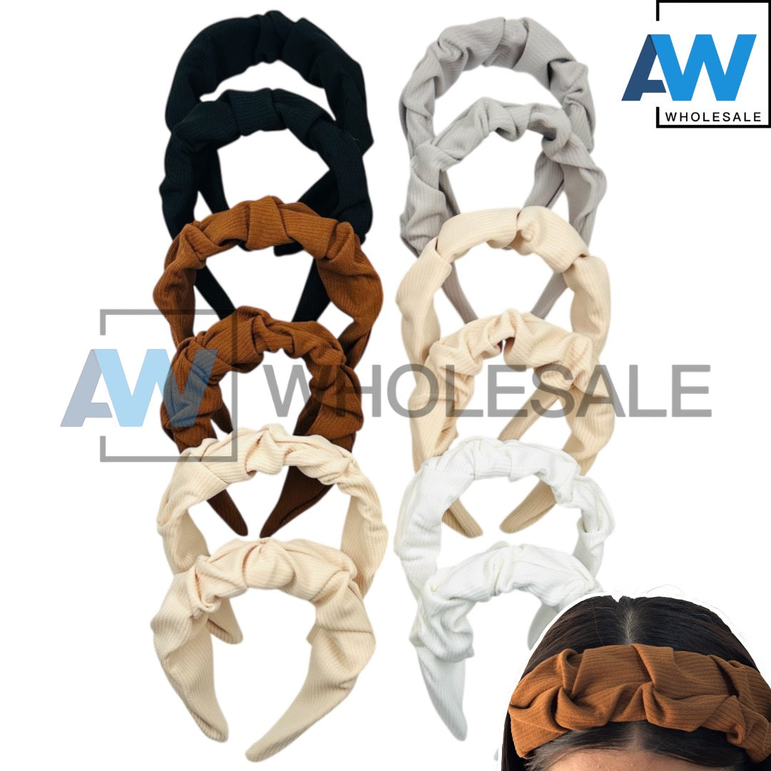 HB-1615 (12 pcs) cm Thick Fabric Headbands