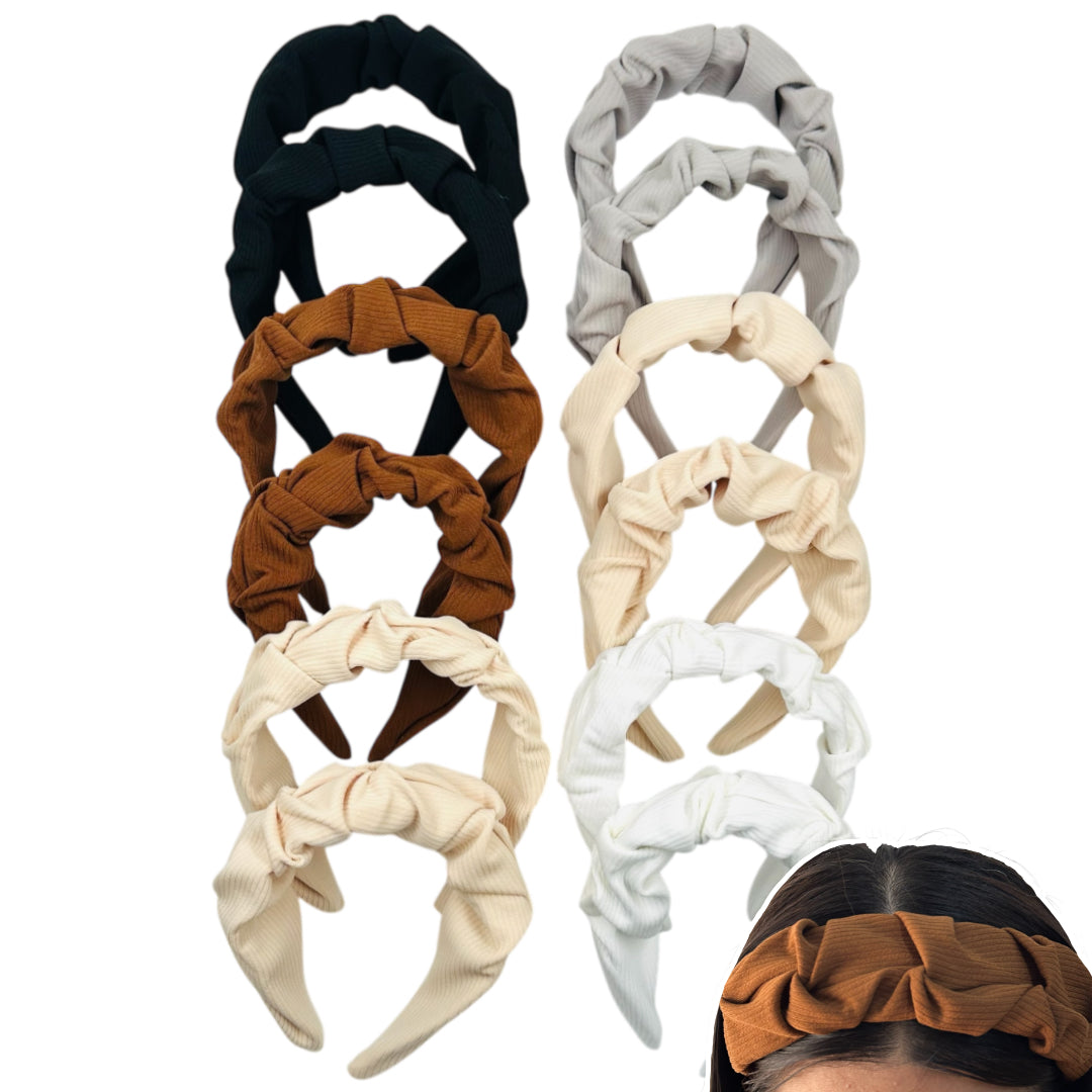 HB-1615 (12 pcs) cm Thick Fabric Headbands