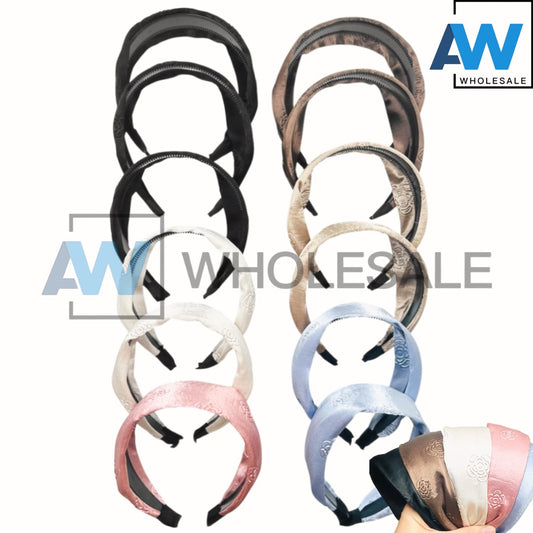 HB-1620 (12 pcs) 4 cm Fabric Headbands