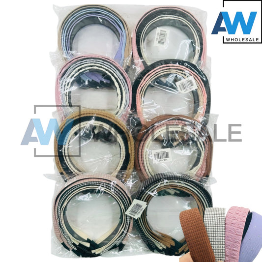 HB-1621 (12 pcs) 3 cm Fabric Headbands