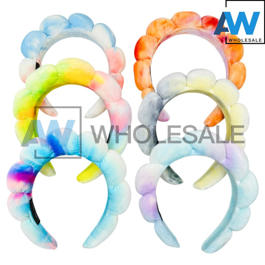 HB-1625 (6 pcs) Plush 3 cm Thick Headbands