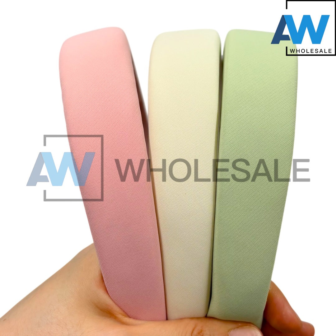 HB-1634 (12 pcs) Old Money Style Fabric Headbands