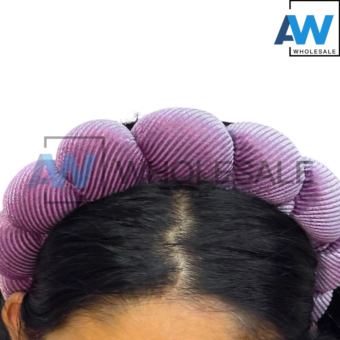 HB-1640 (6 pcs) Stripe Texture Plush Headband