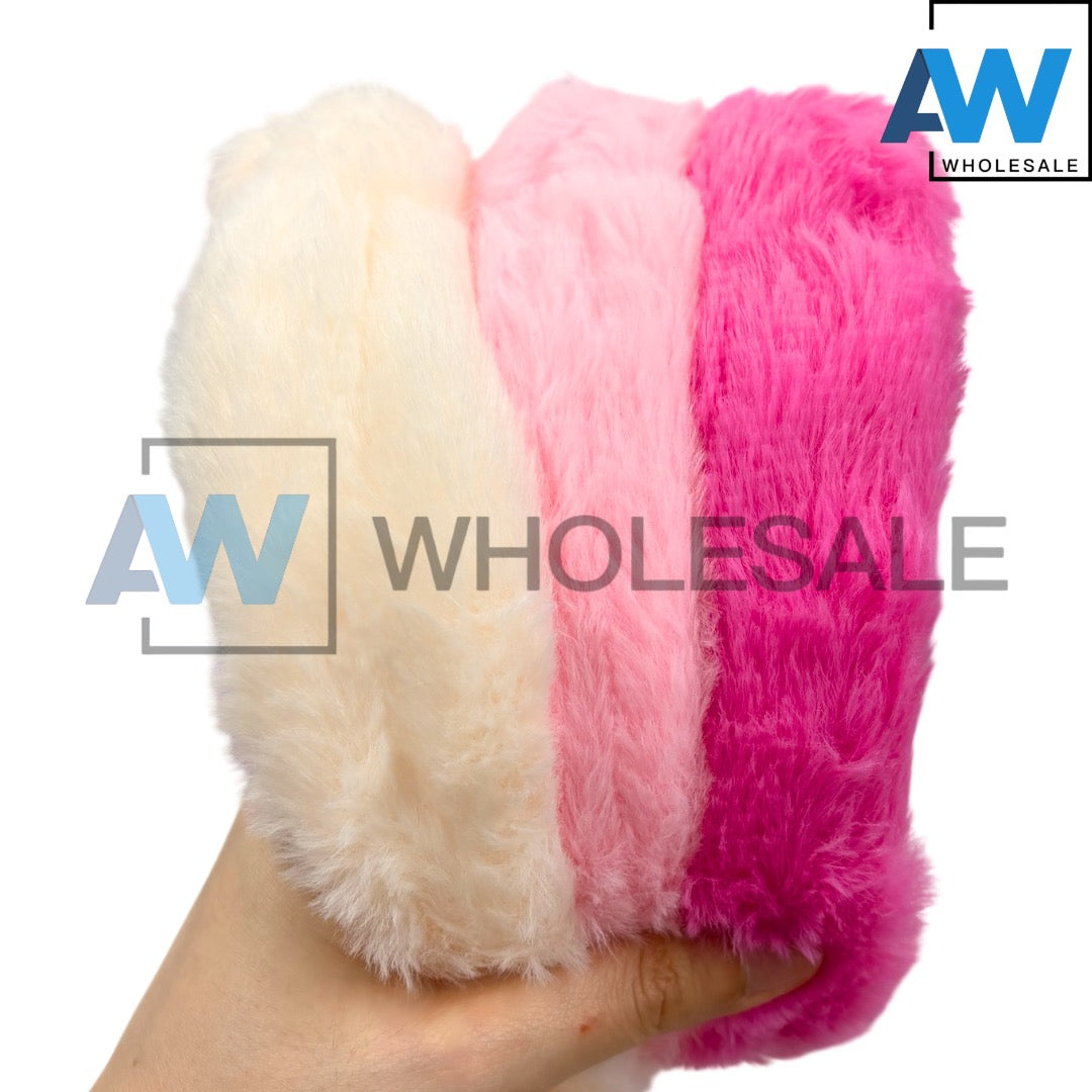HB-1648 (12 pcs) Faux Fur 3 cm Thick Headbands