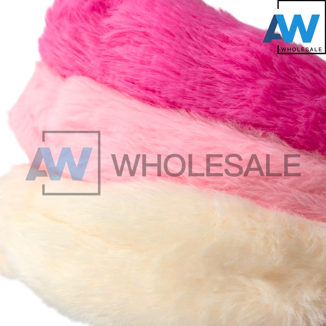 HB-1648 (12 pcs) Faux Fur 3 cm Thick Headbands