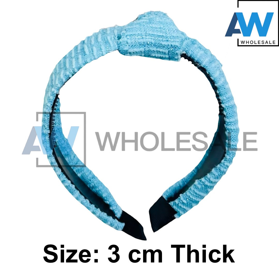 HB-1650 (12 pcs) 3 cm Thick Fabric Headbands