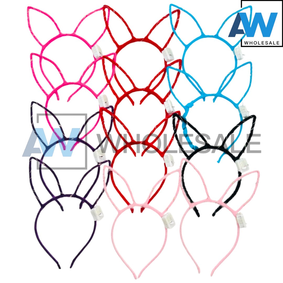 HB-1657 (12 pcs) LED Bunny Ear Headbands