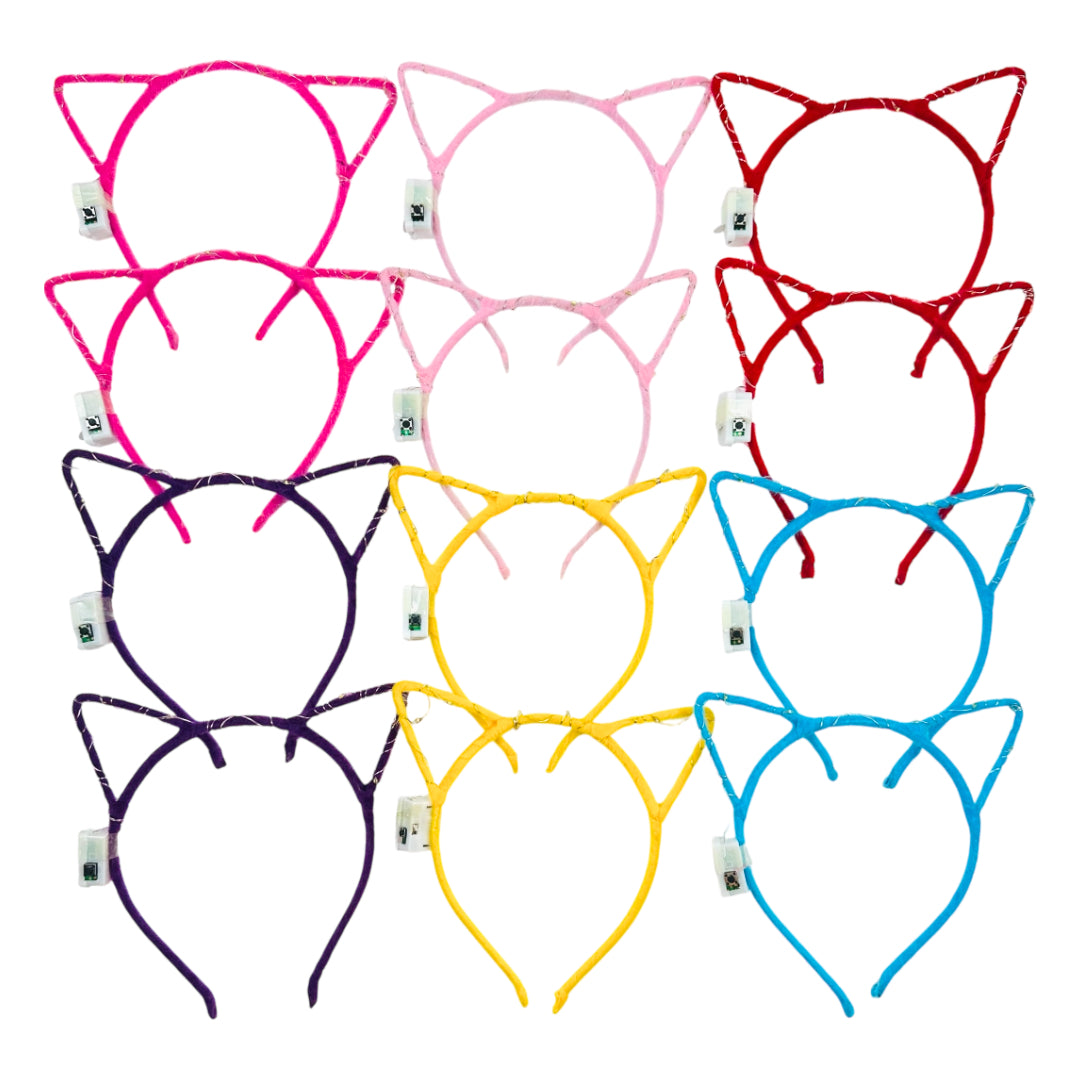 HB-1658 (12 pcs) LED Cat Ear Headbands