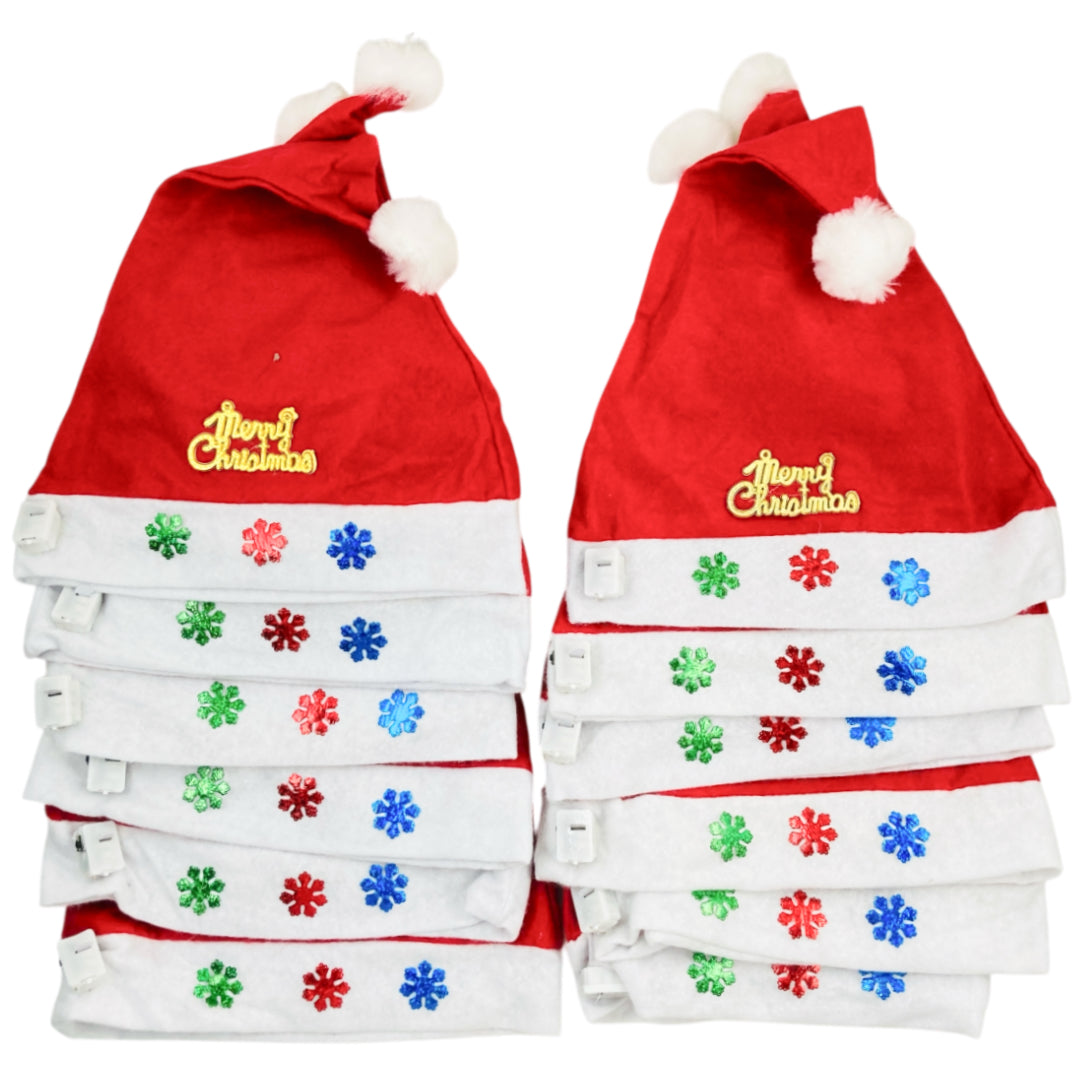HB-1673 (12 pcs) LED Santa Hat