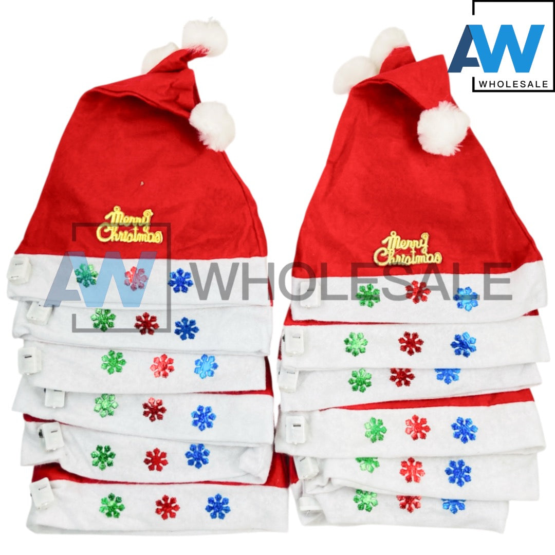 HB-1673 (12 pcs) LED Santa Hat
