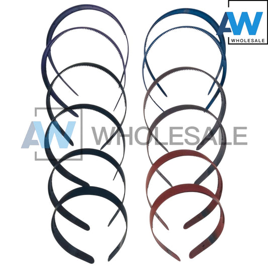 HB-1686 (12 pcs) Matte 2.5 cm Thick Headbands