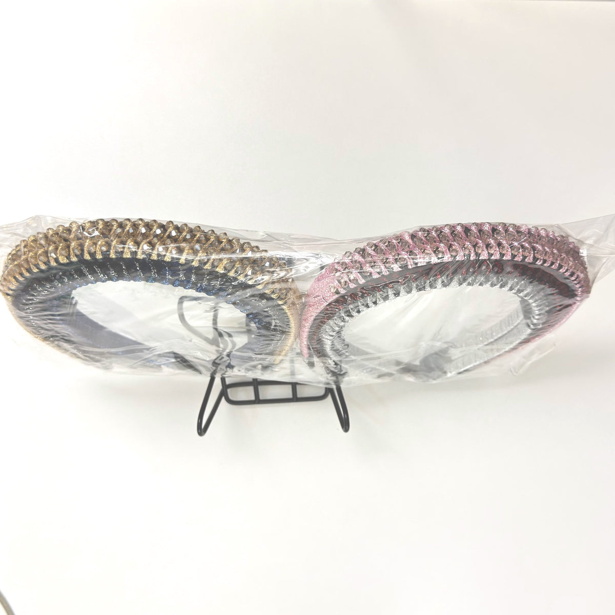 HB-1716 (12 pcs) Pearl Twisted Headband