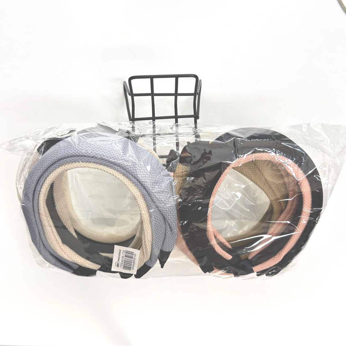 HB-1729 (12 pcs) 6cm Pattern Headband