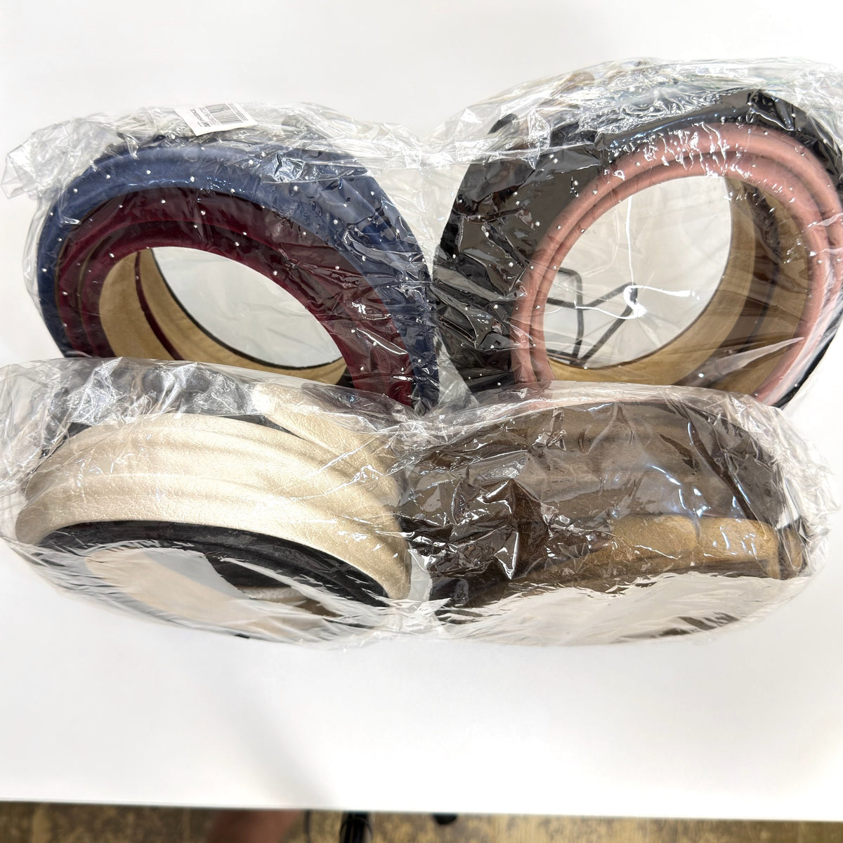 HB-1730 (12 pcs) 4cm Rhinstone/Satin Headband