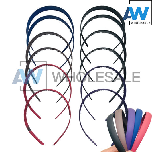 HB-971 (12 pcs) Matte 2 cm Thick Headbands