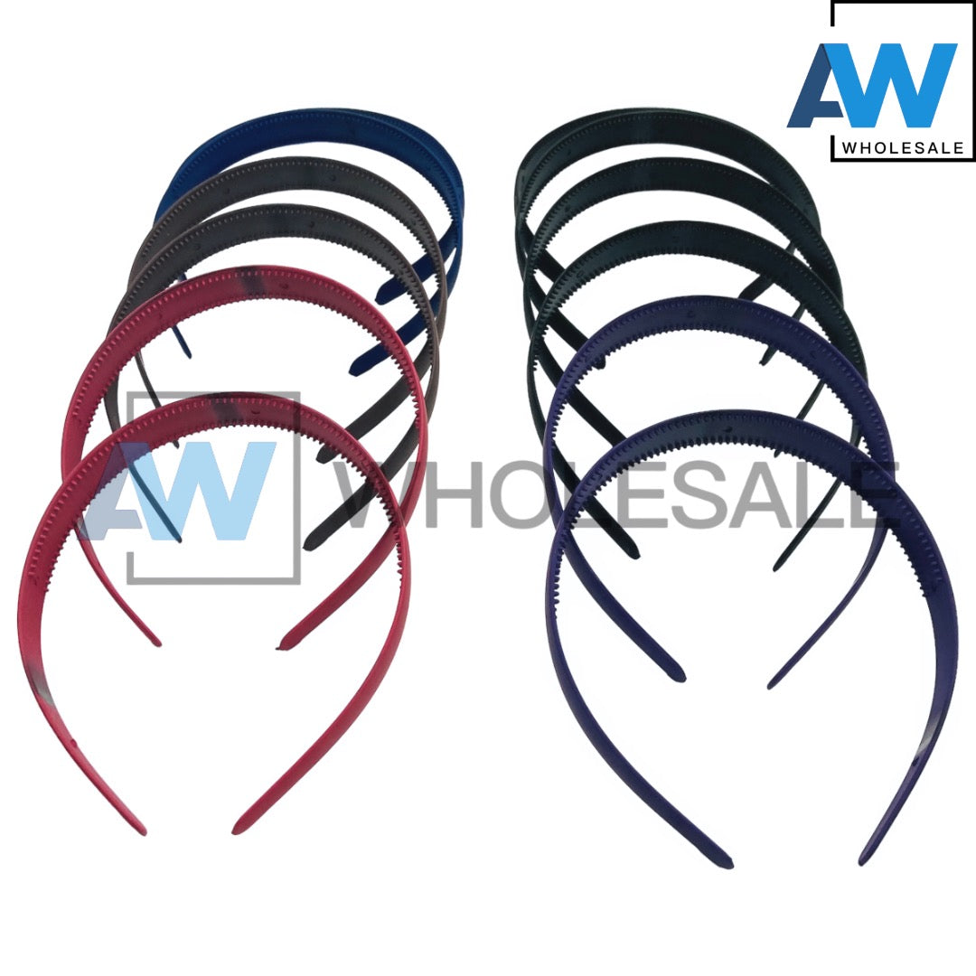 HB-971 (12 pcs) Matte 2 cm Thick Headbands
