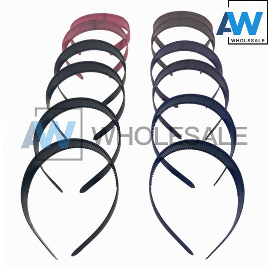HB-972A (12 pcs) Matte 2.5 cm Thick Headbands
