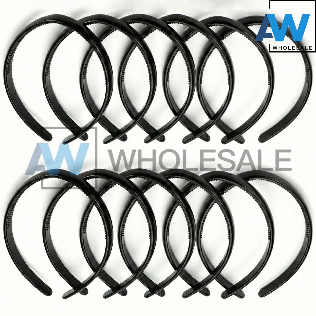 HB-978 (12 pcs) Glossy 0.8 cm Thick Headbands