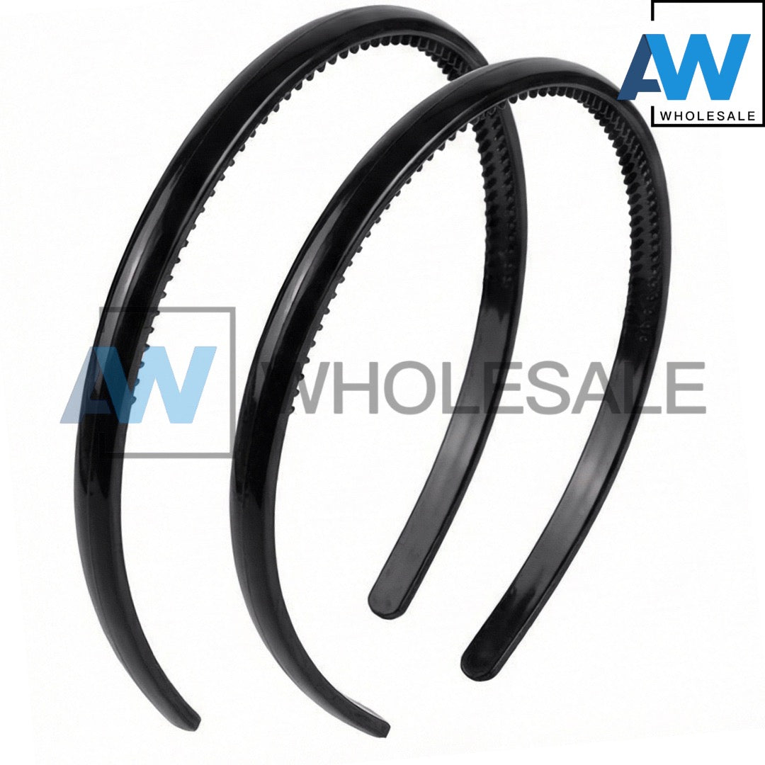 HB-978 (12 pcs) Glossy 0.8 cm Thick Headbands