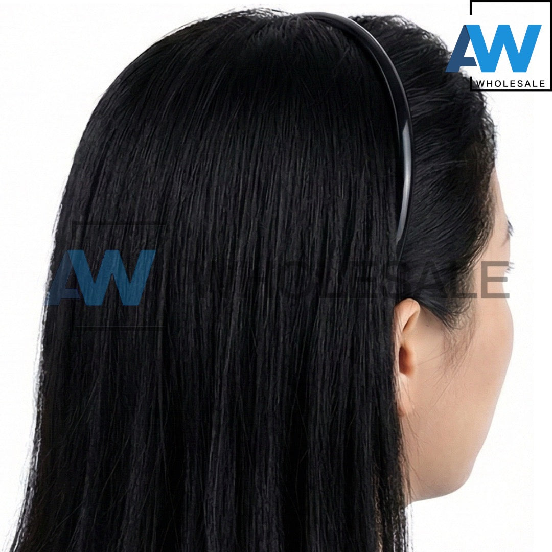 HB-978 (12 pcs) Glossy 0.8 cm Thick Headbands
